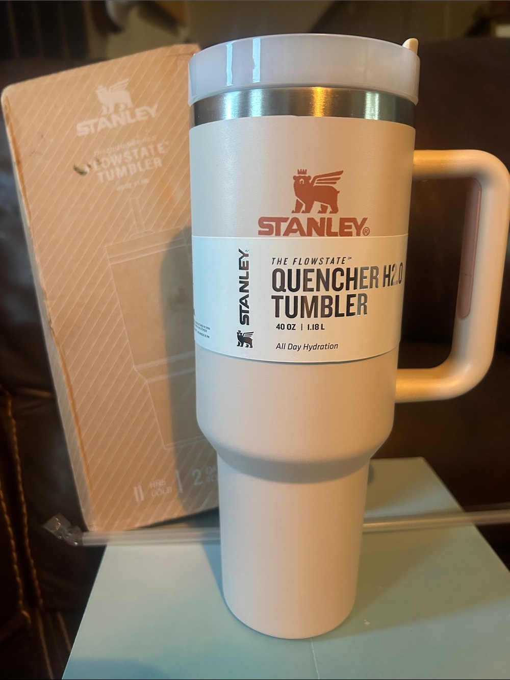 Stanley Matte Light Pink Quencher H2.0 Travel Tumbler with Handle